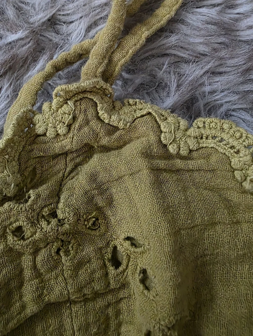 Free People Getaway Sleeveless Maxi Dress Green Eyelet Open Back Button Front - Picture 7 of 13